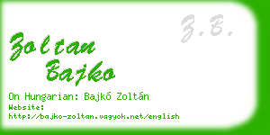 zoltan bajko business card